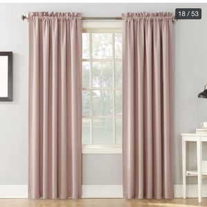 SET OF 4 Sunzero curtain panels, blush, 40x84